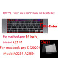 For Apple Macbook pro13/11Air 13/15 Retina12 inch All series silicone keyboard cover case transparent clear protecter film EU/US