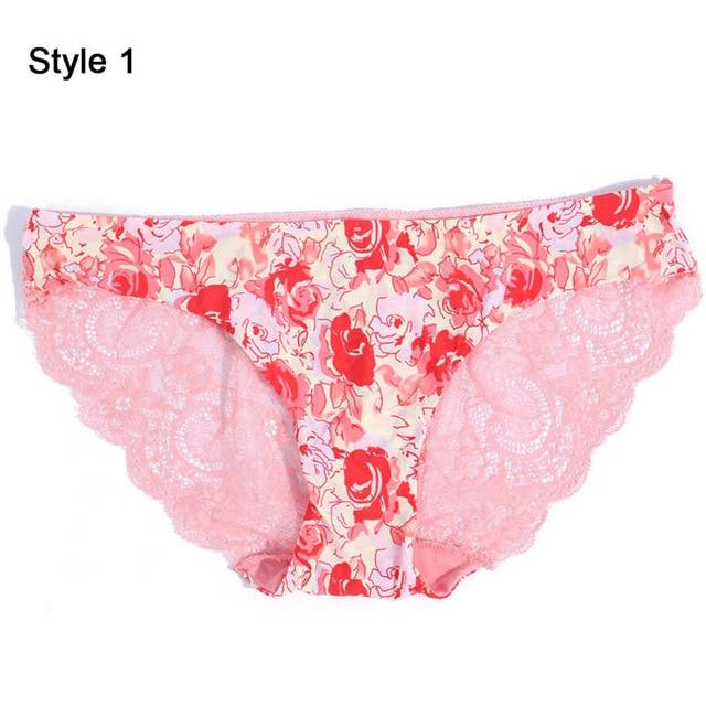 Fashion Women's Sexy Lace Panties Seamless Underwear Briefs Leopard Ice Silk for Girls Bikini Cotton - GoJohnny437