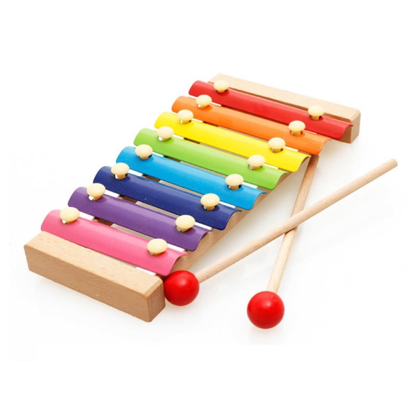 Toy Xylophone Children's Educational Toy Wooden Eight-Notes Frame Style Xylophone Children Kids Baby Musical - GoJohnny437